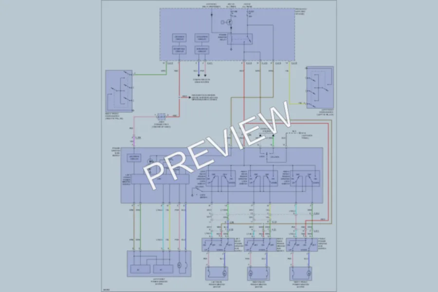 2013 Mitsubishi OutlanderSport Power Windows wiring diagram preview