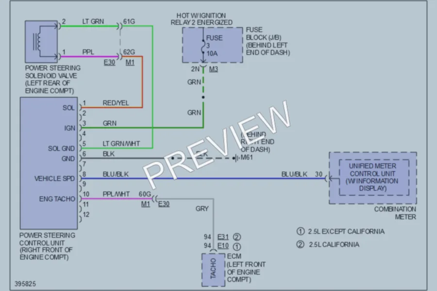 2013 Nissan Altima Electronic Power Steering wiring diagram preview