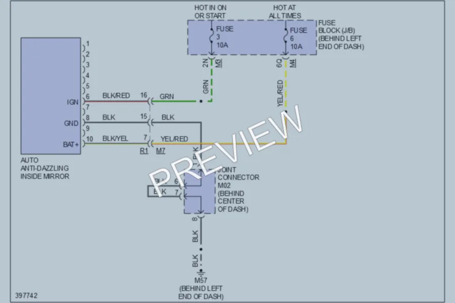 2013 Nissan Altima Power Mirrors wiring diagram preview