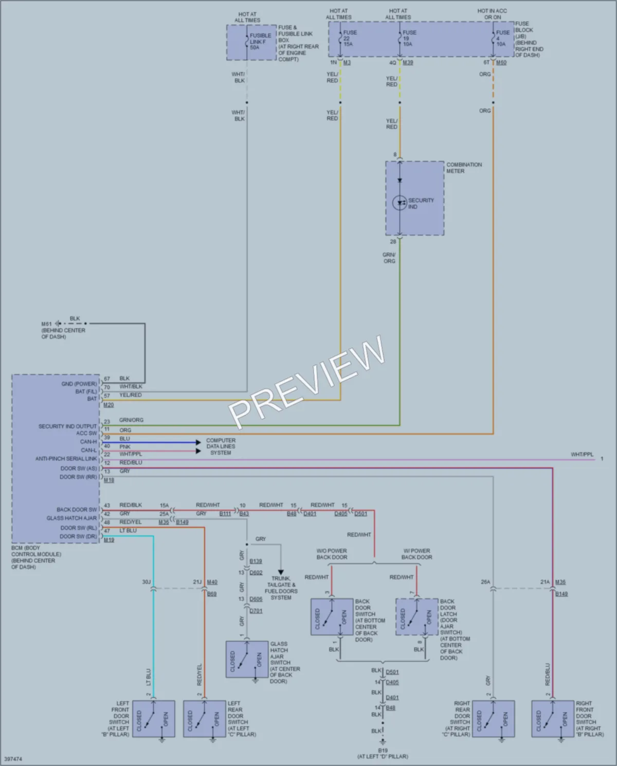 2013 Nissan Armada Anti Theft wiring diagram preview