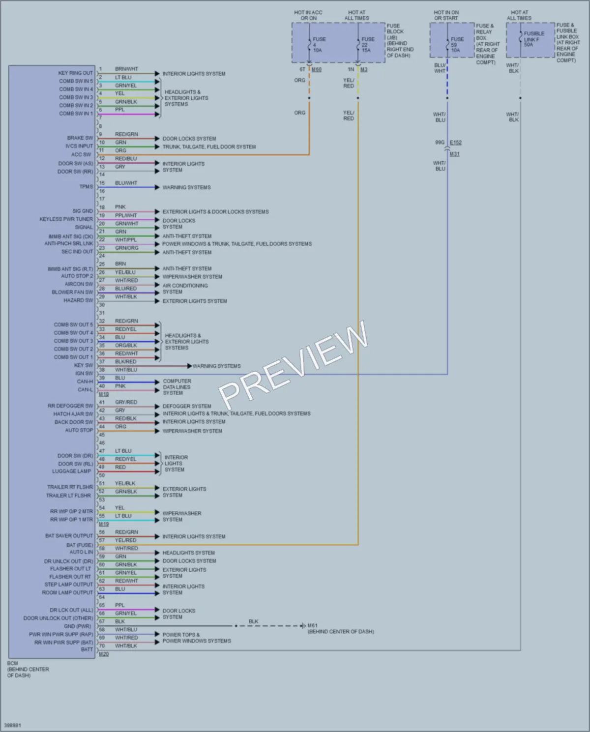 2013 Nissan Armada Body Control Modules wiring diagram preview