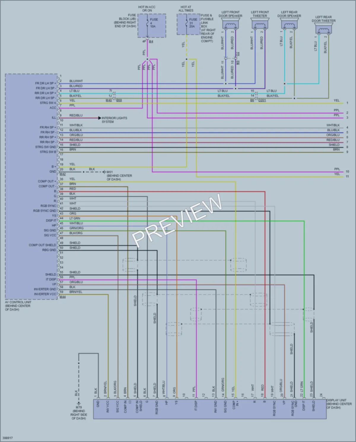 2013 Nissan Armada Radio wiring diagram preview
