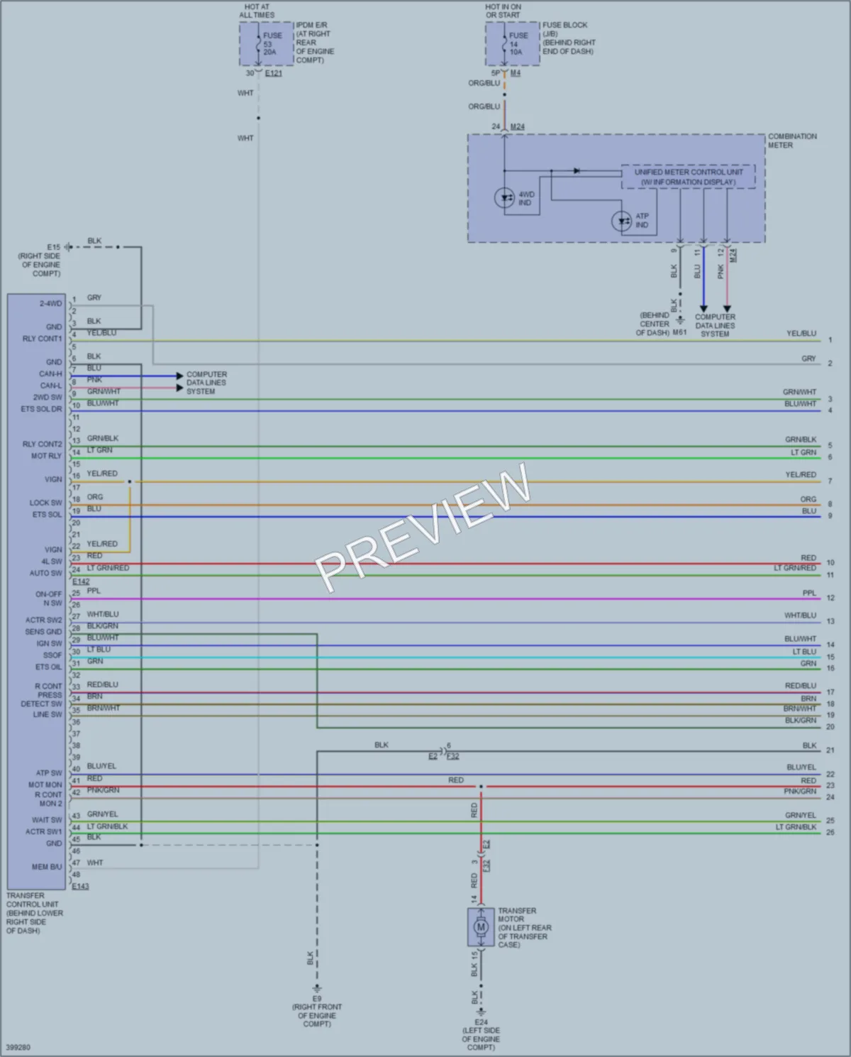 2013 Nissan Armada Transmission wiring diagram preview
