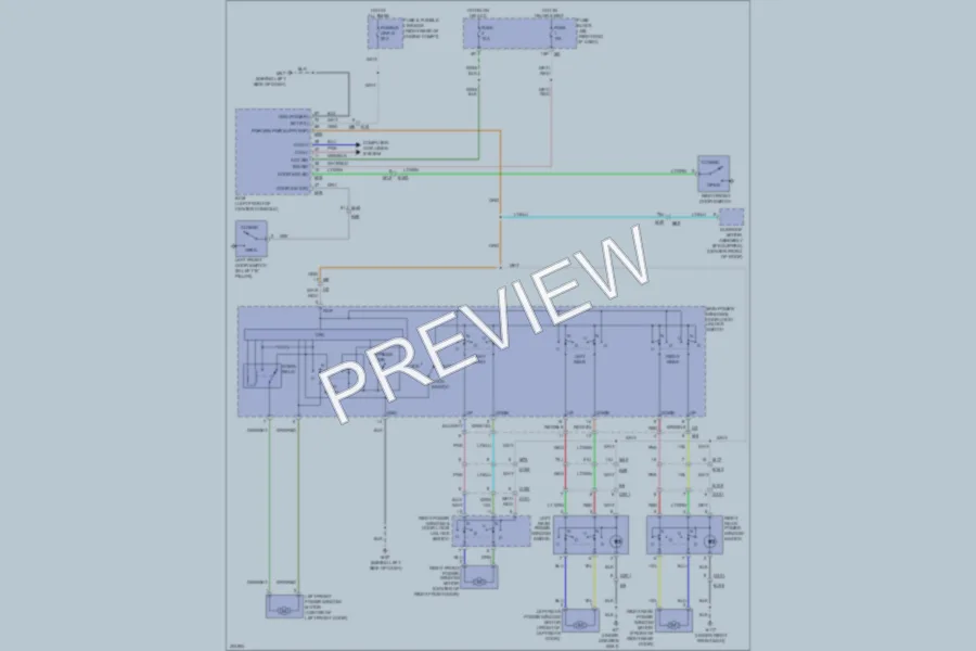 2013 Nissan Frontier Power Windows wiring diagram preview
