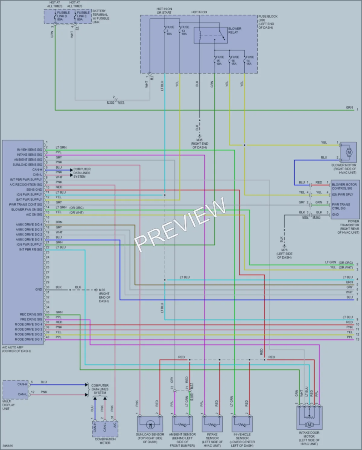 2013 Nissan JUKE Air Conditioning wiring diagram preview