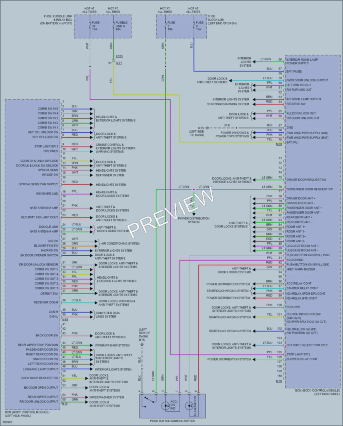2013 Nissan JUKE Body Control Modules wiring diagram preview