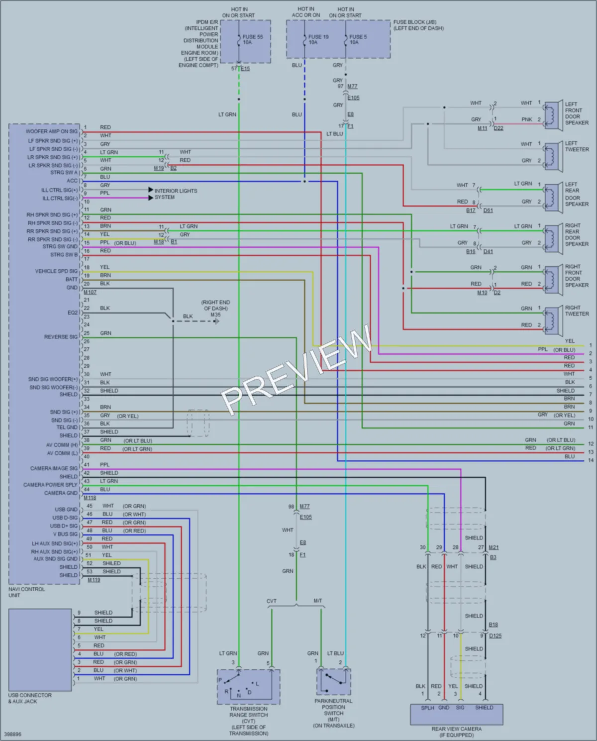 2013 Nissan JUKE Radio wiring diagram preview