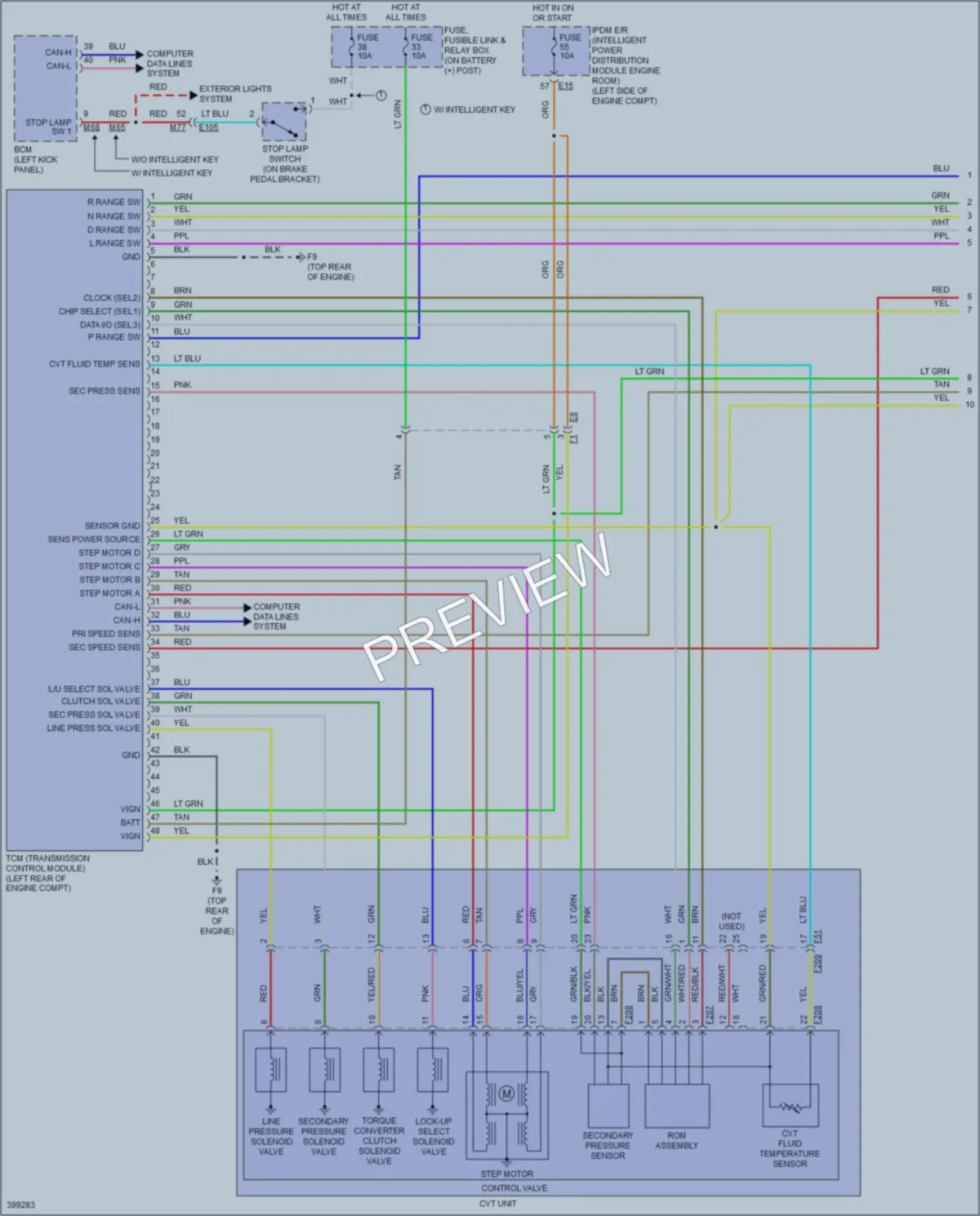 2013 Nissan JUKE Transmission wiring diagram preview
