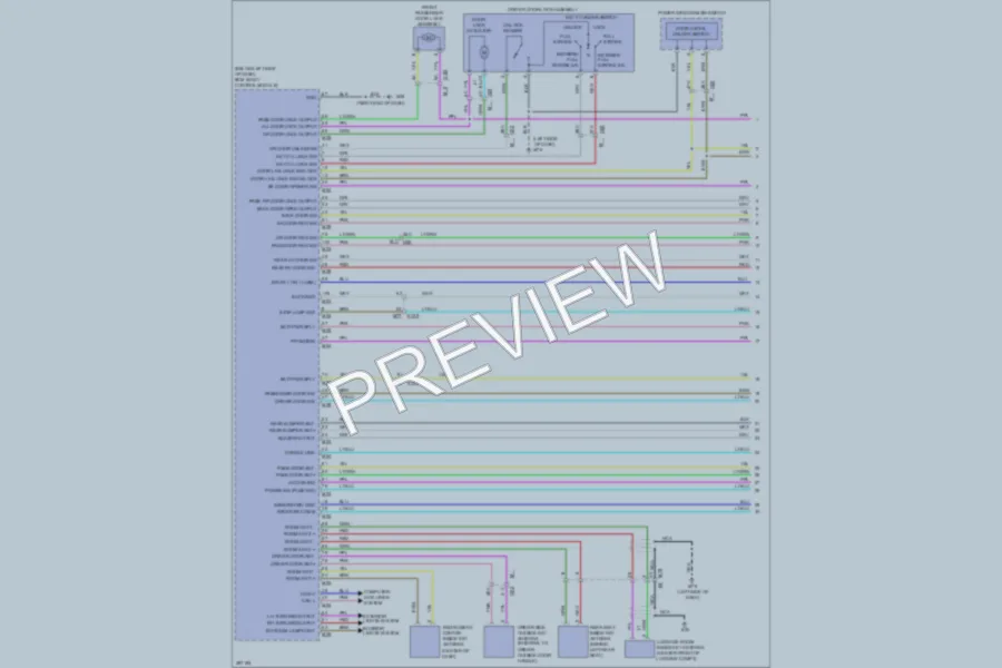 2013 Nissan LEAF Power Door Locks wiring diagram preview