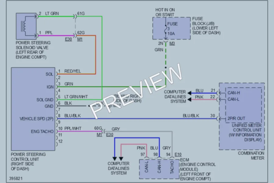 2013 Nissan Maxima Electronic Power Steering wiring diagram preview