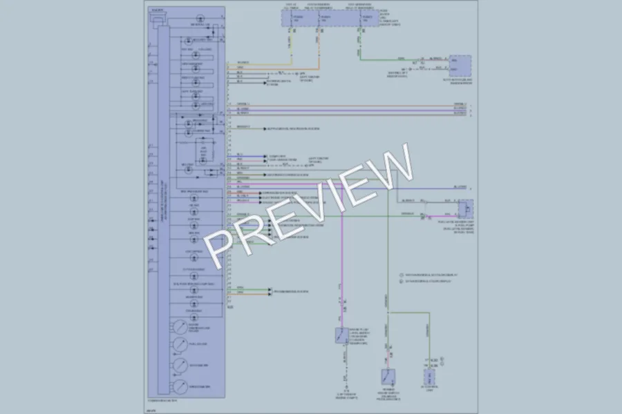 2013 Nissan Maxima Instrument Cluster wiring diagram preview
