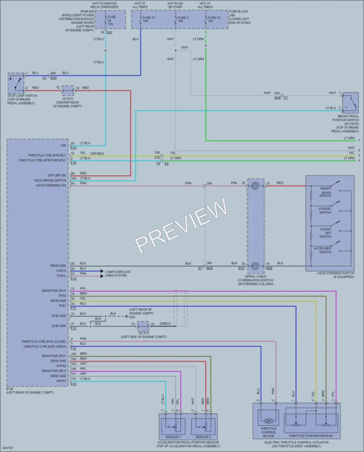 2013 Nissan NV200 Cruise Control wiring diagram preview