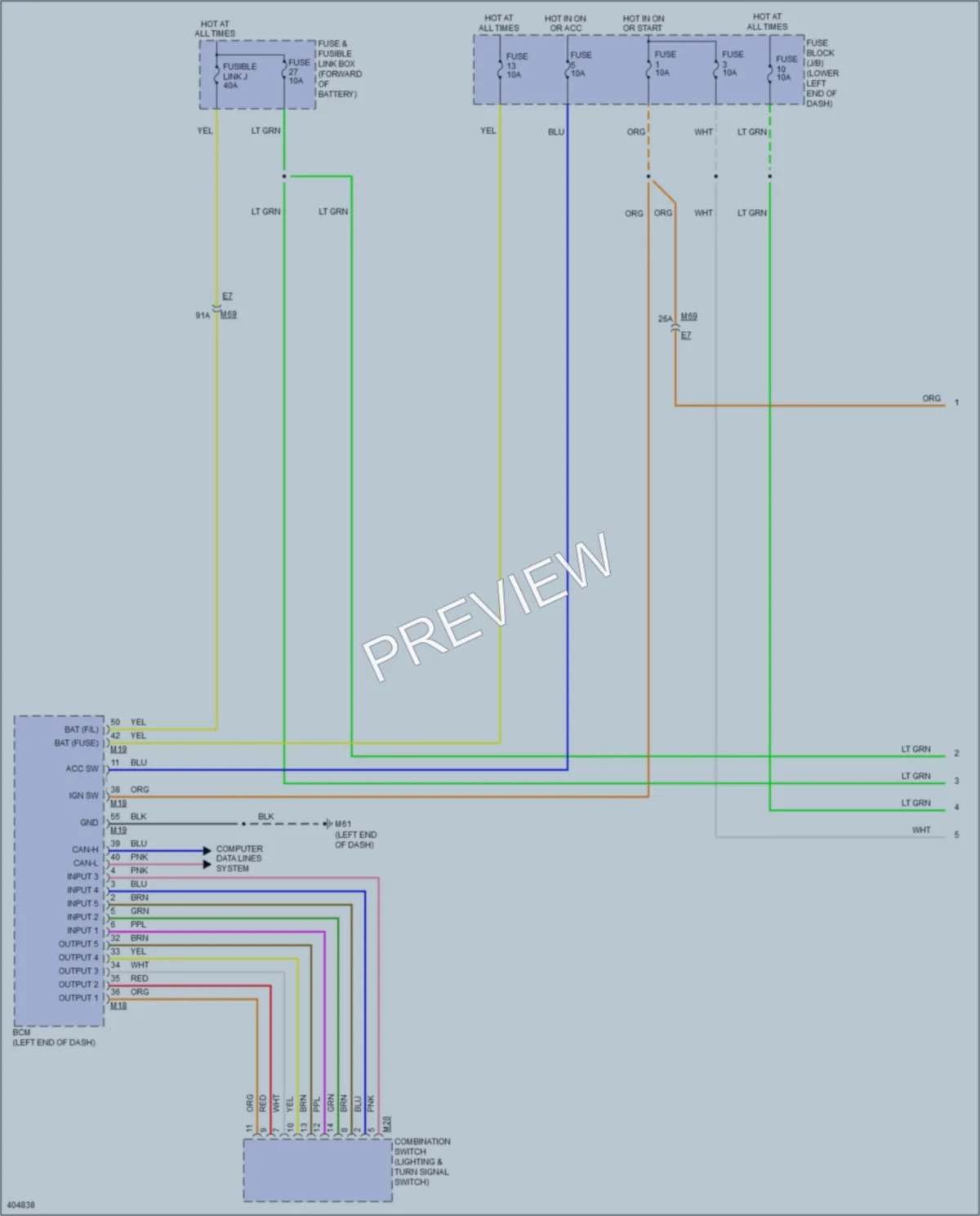 2013 Nissan NV200 Headlights wiring diagram preview