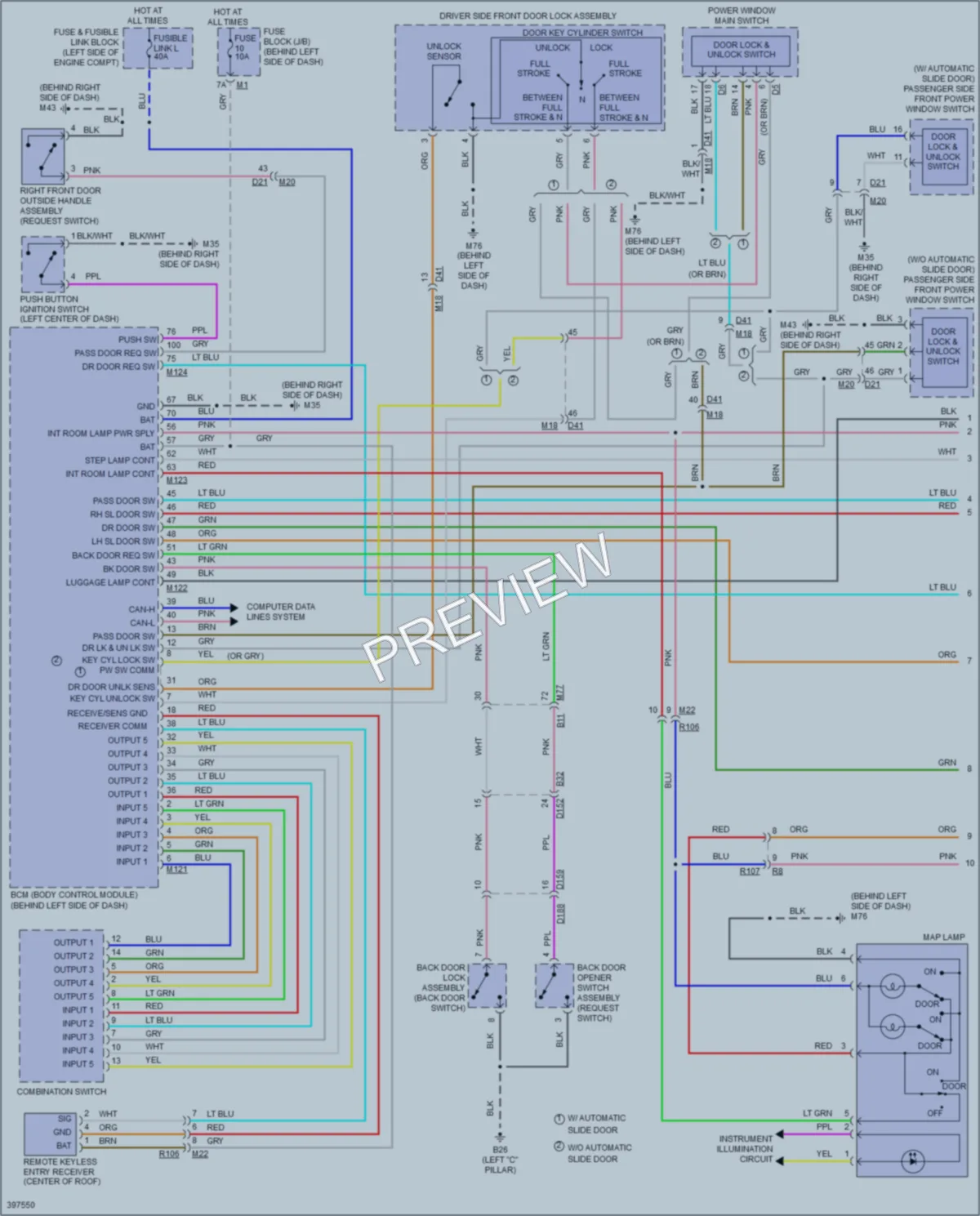 2013 Nissan Quest Interior Lights wiring diagram preview