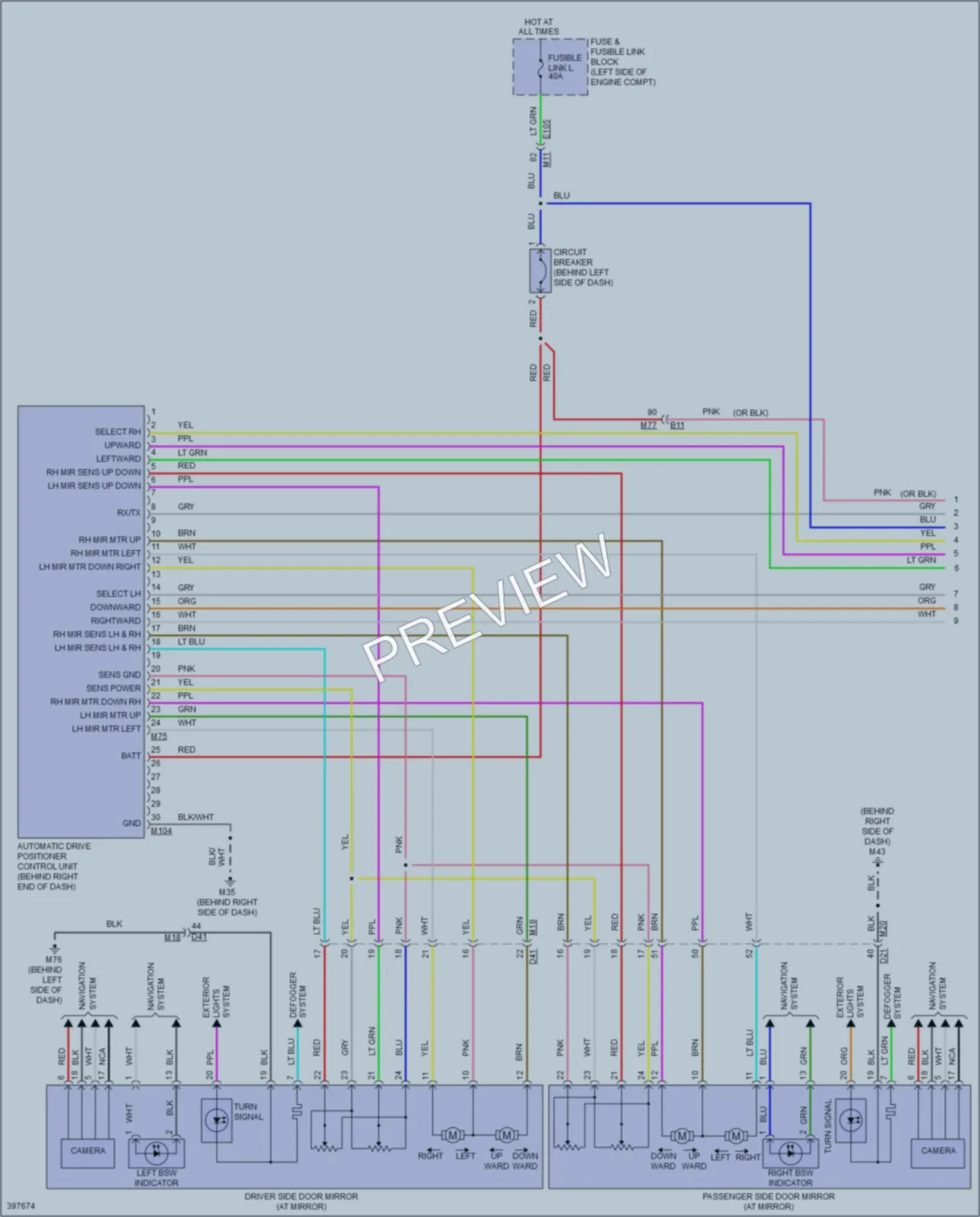 2013 Nissan Quest Memory Systems wiring diagram preview