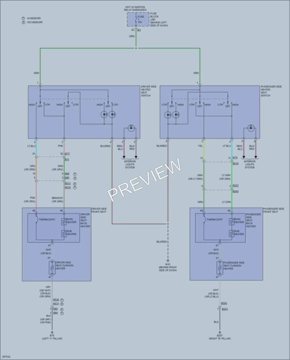 2013 Nissan Quest Power Seats wiring diagram preview