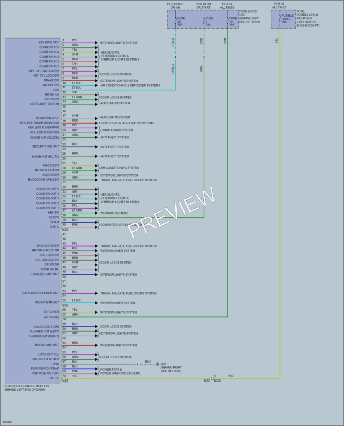 2013 Nissan Rogue Body Control Modules wiring diagram preview