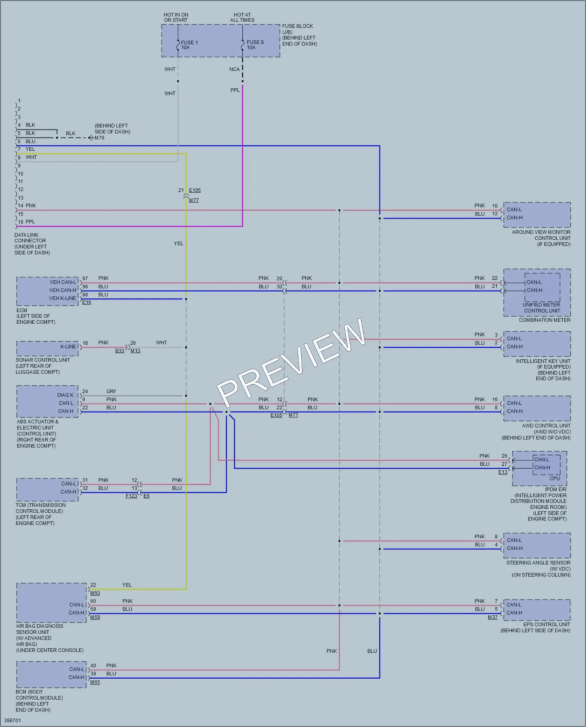 2013 Nissan Rogue Computer Data Lines wiring diagram preview