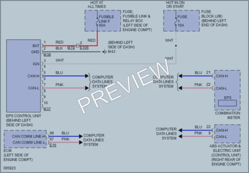 2013 Nissan Rogue Electronic Power Steering wiring diagram preview