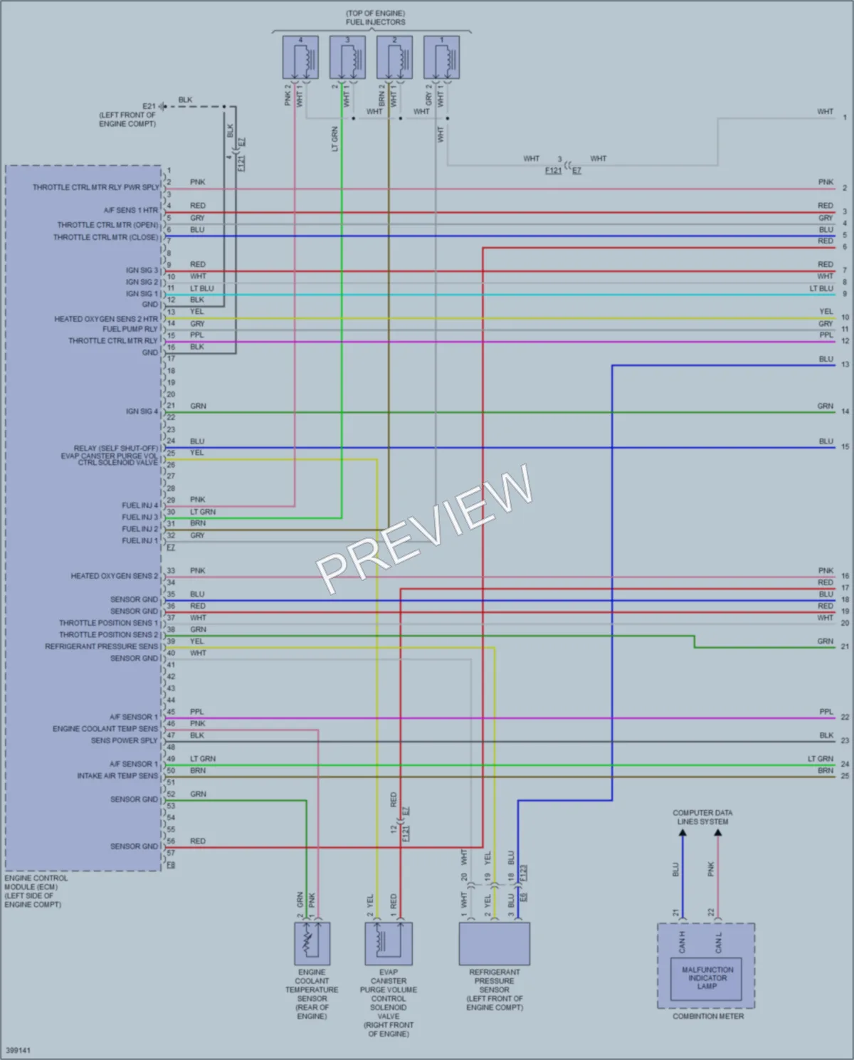 2013 Nissan Rogue Engine Performance wiring diagram preview