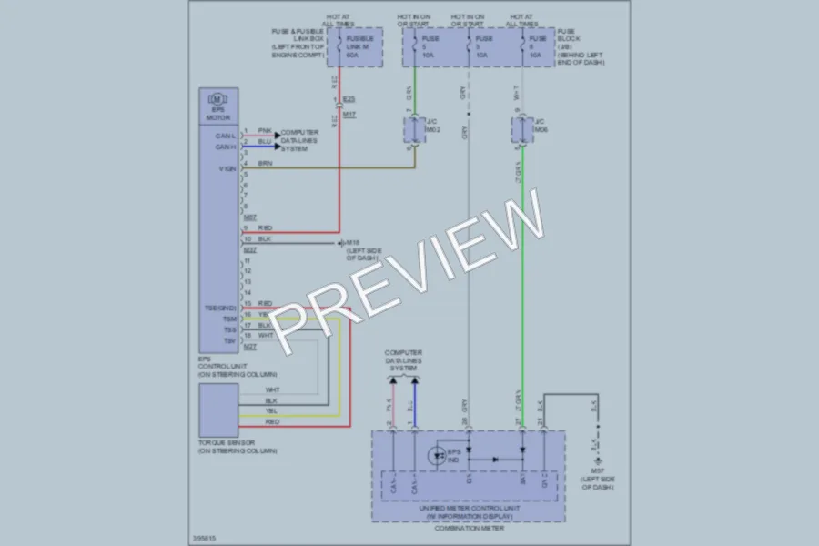 2013 Nissan Sentra Electronic Power Steering wiring diagram preview