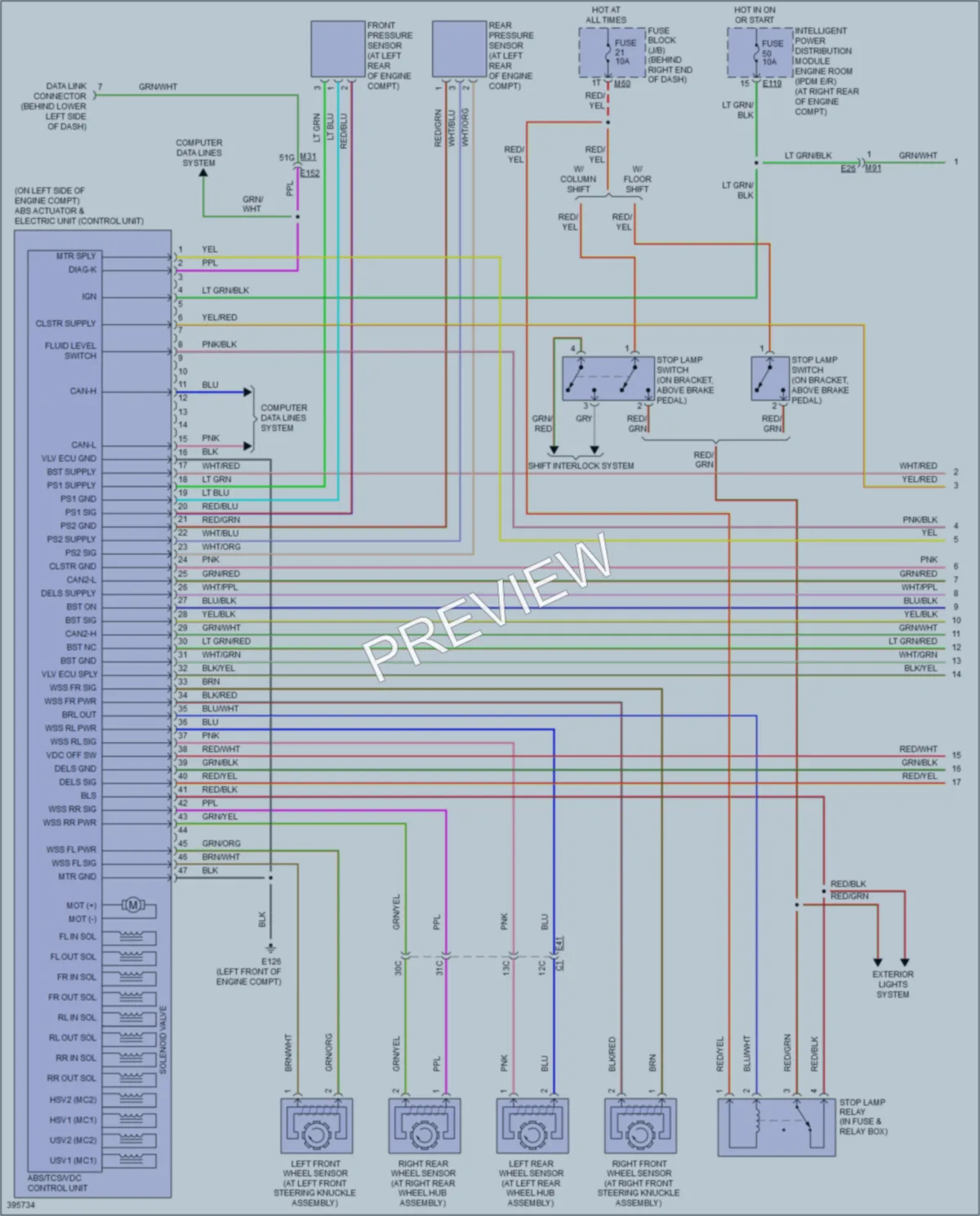 2013 Nissan Titan Anti Lock Brakes wiring diagram preview