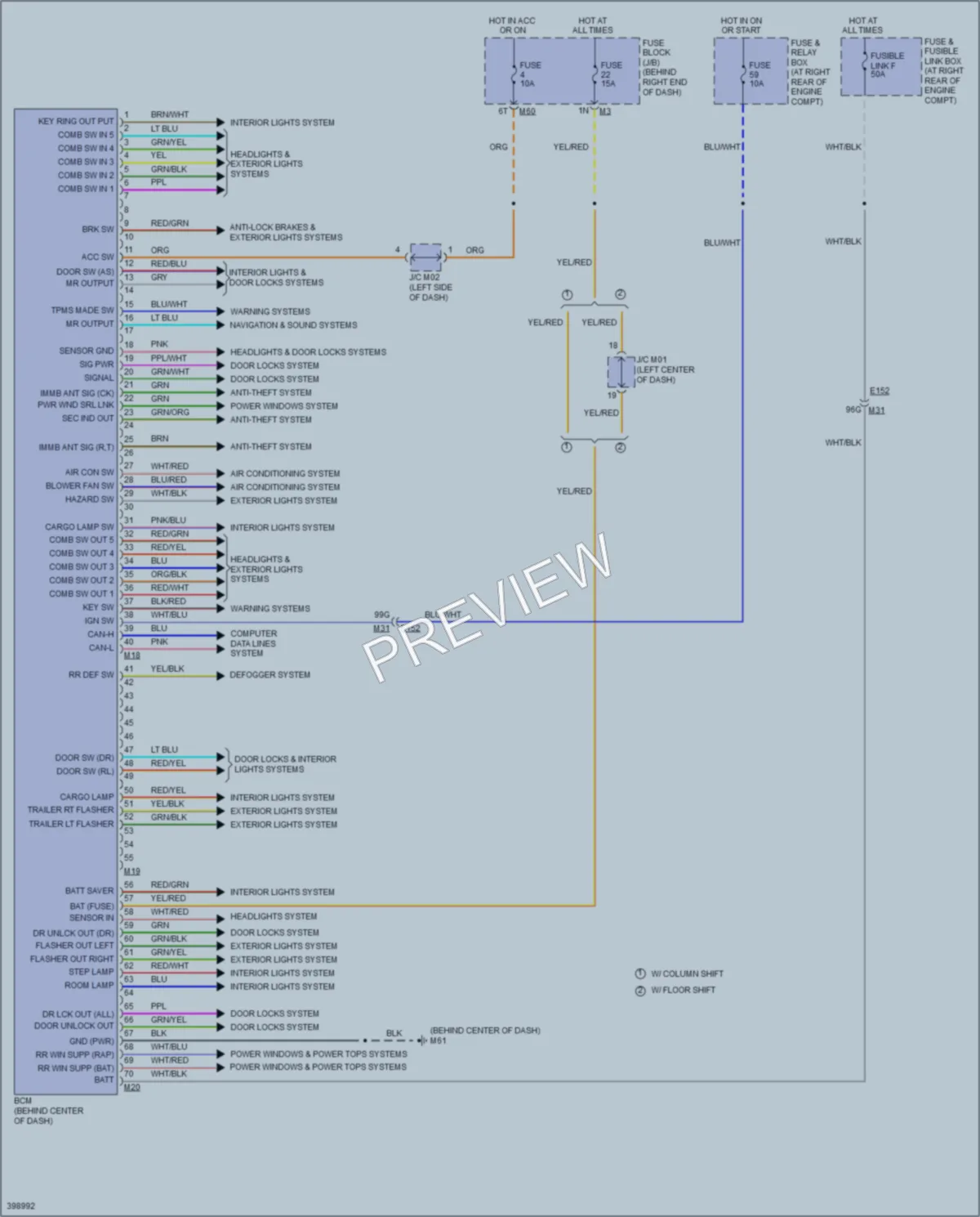 2013 Nissan Titan Body Control Modules wiring diagram preview