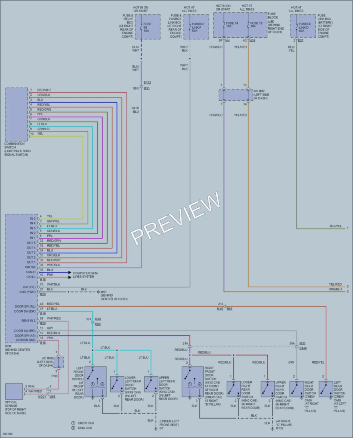 2013 Nissan Titan Headlights wiring diagram preview