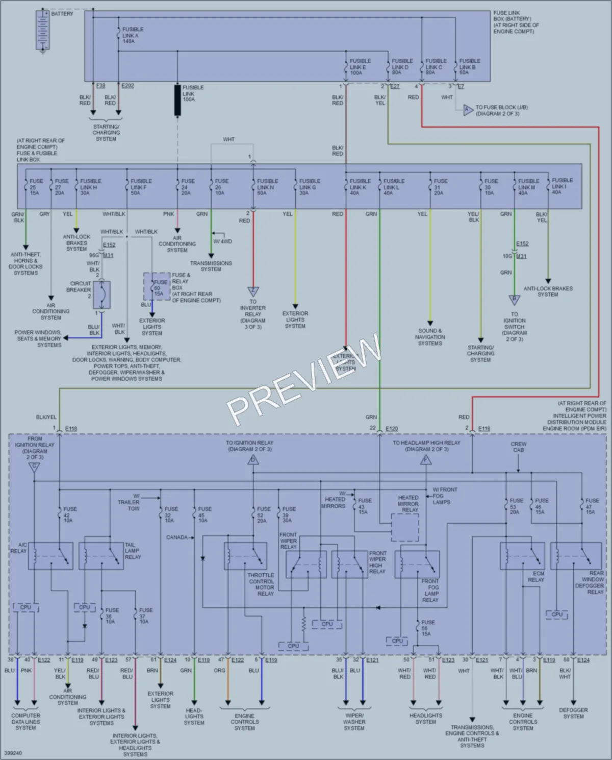 2013 Nissan Titan Power Distribution wiring diagram preview