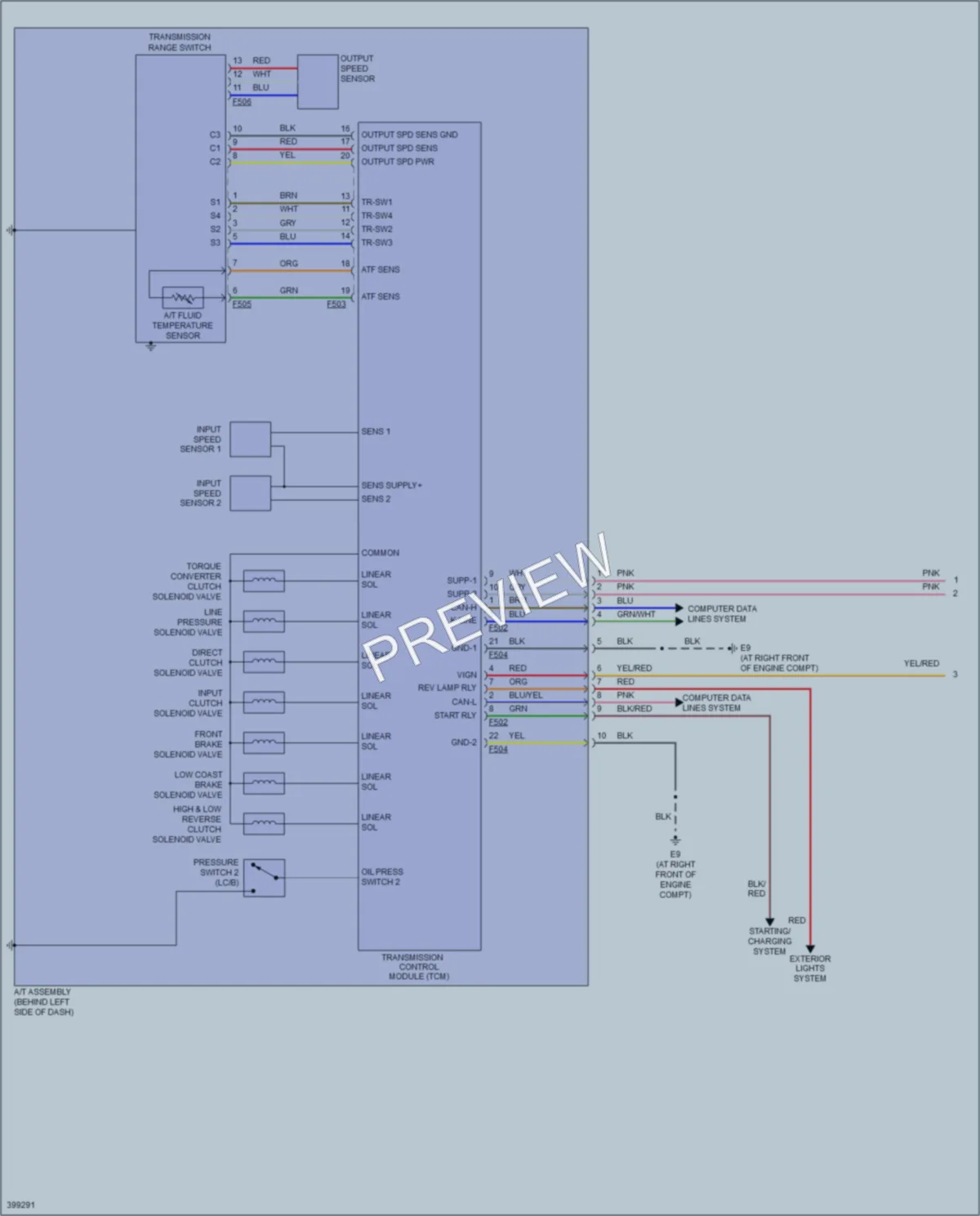 2013 Nissan Titan Transmission wiring diagram preview