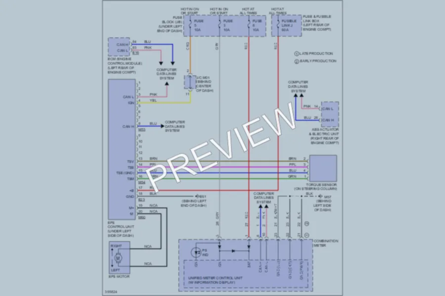2013 Nissan Versa Electronic Power Steering wiring diagram preview
