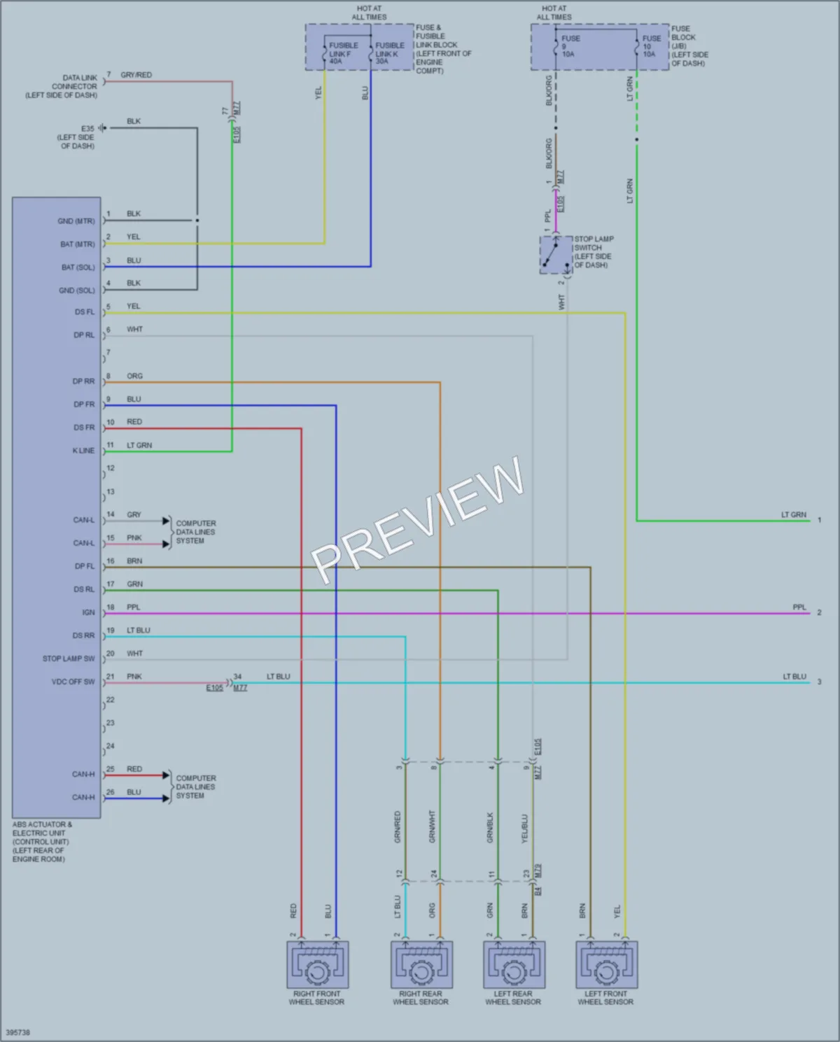 2013 Nissan cube Anti Lock Brakes wiring diagram preview