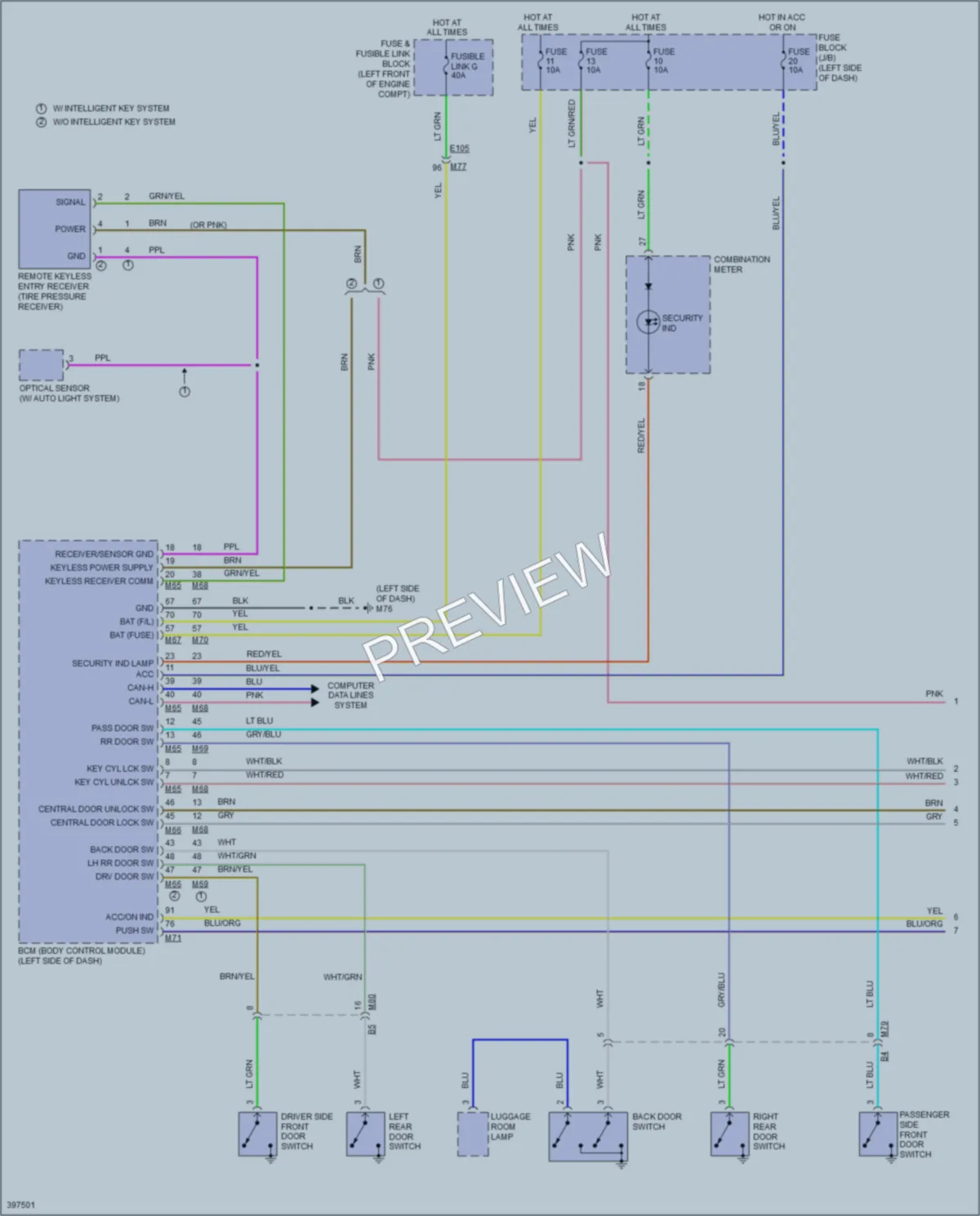 2013 Nissan cube Anti Theft wiring diagram preview
