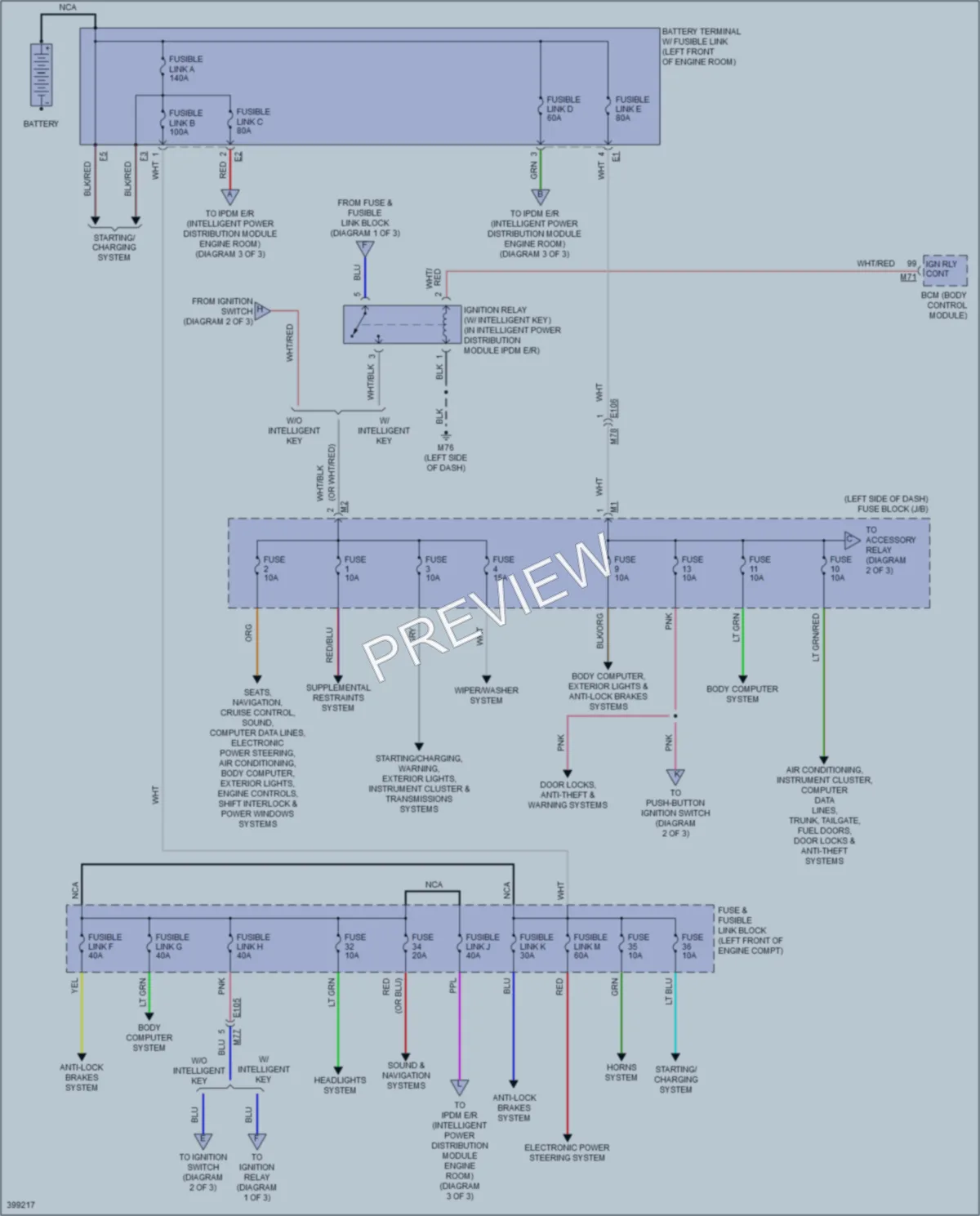 2013 Nissan cube Power Distribution wiring diagram preview