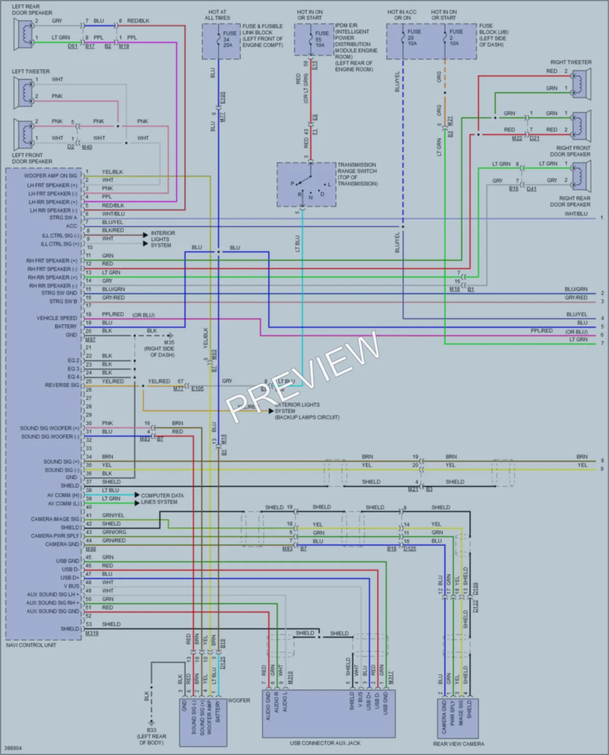 2013 Nissan cube Radio wiring diagram preview