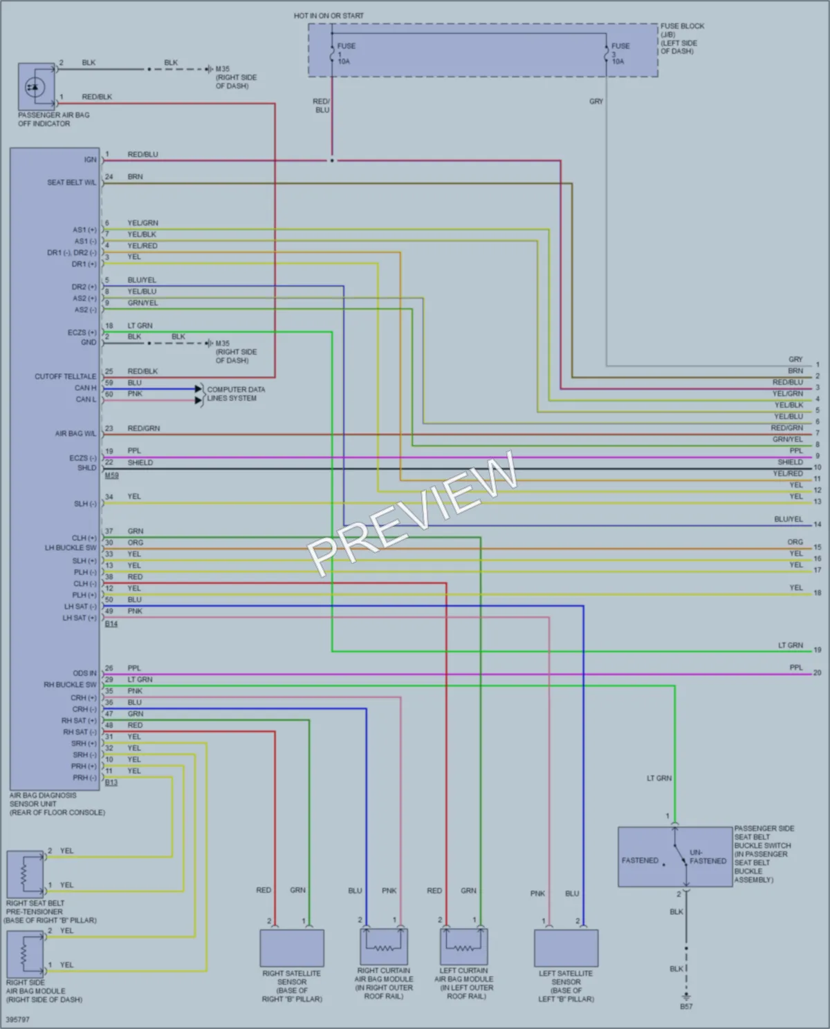2013 Nissan cube Supplemental Restraints wiring diagram preview