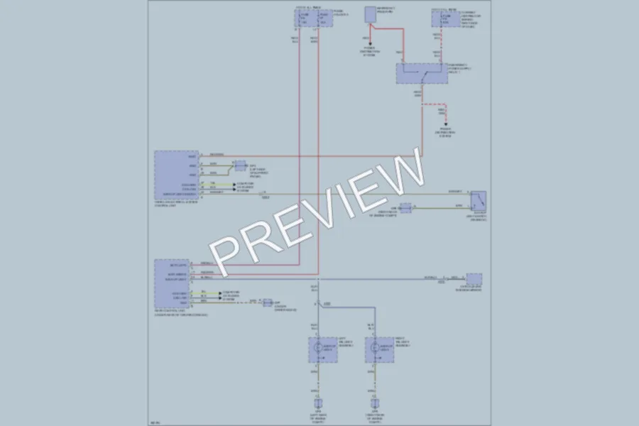 2013 Porsche 911 Exterior Lights wiring diagram preview