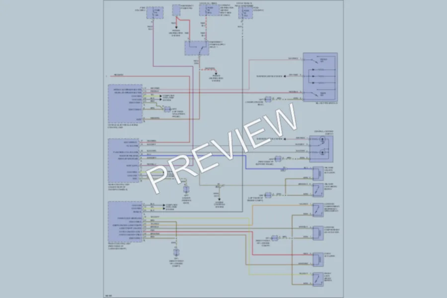 2013 Porsche 911 Power Door Locks wiring diagram preview