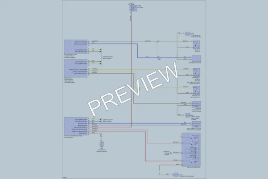 2013 Porsche 911 Trunk Tailgate Fuel Door wiring diagram preview