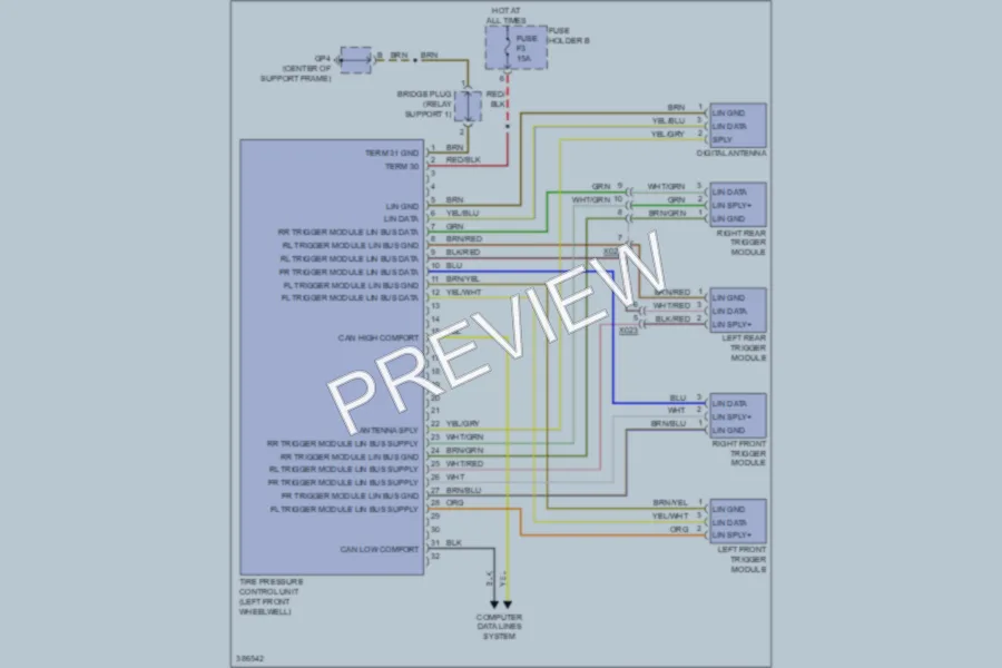2013 Porsche 911 Warning Systems wiring diagram preview