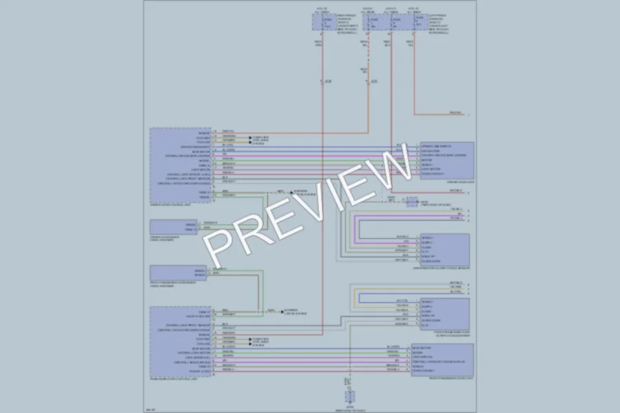 2013 Porsche Boxster Power Door Locks wiring diagram preview