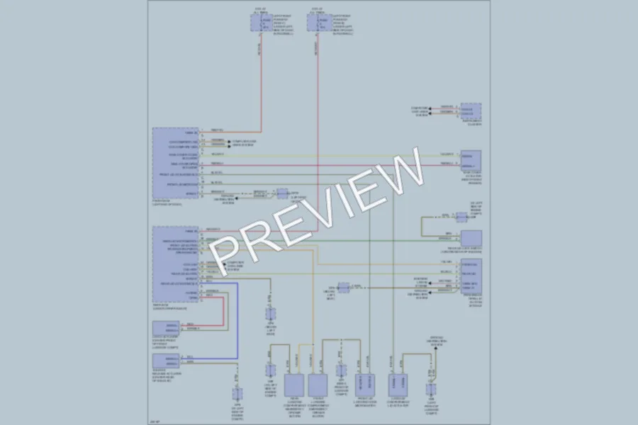 2013 Porsche Boxster Trunk Tailgate Fuel Door wiring diagram preview