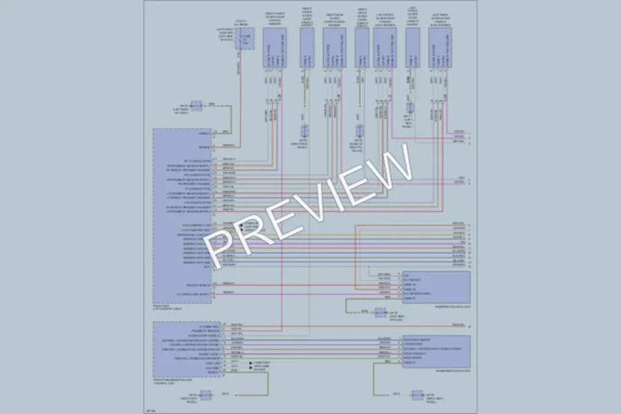 2013 Porsche CayenneHybrid Power Door Locks wiring diagram preview