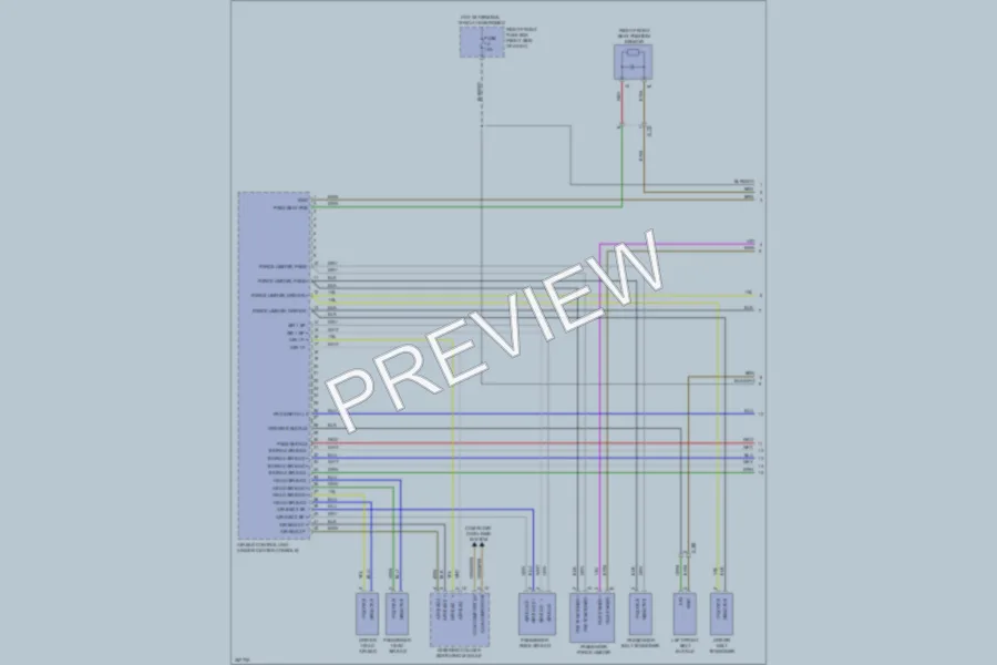 2013 Porsche CayenneHybrid Supplemental Restraints wiring diagram preview