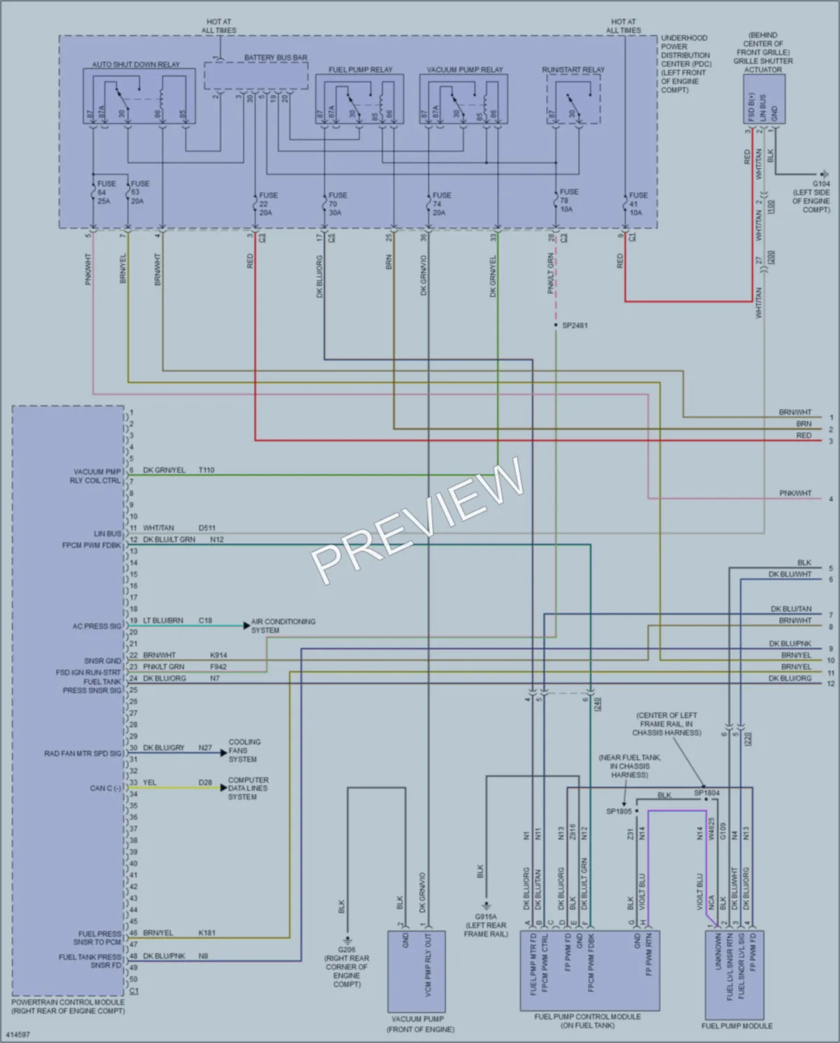 2013 Ram 1500Pickup Engine Performance wiring diagram preview