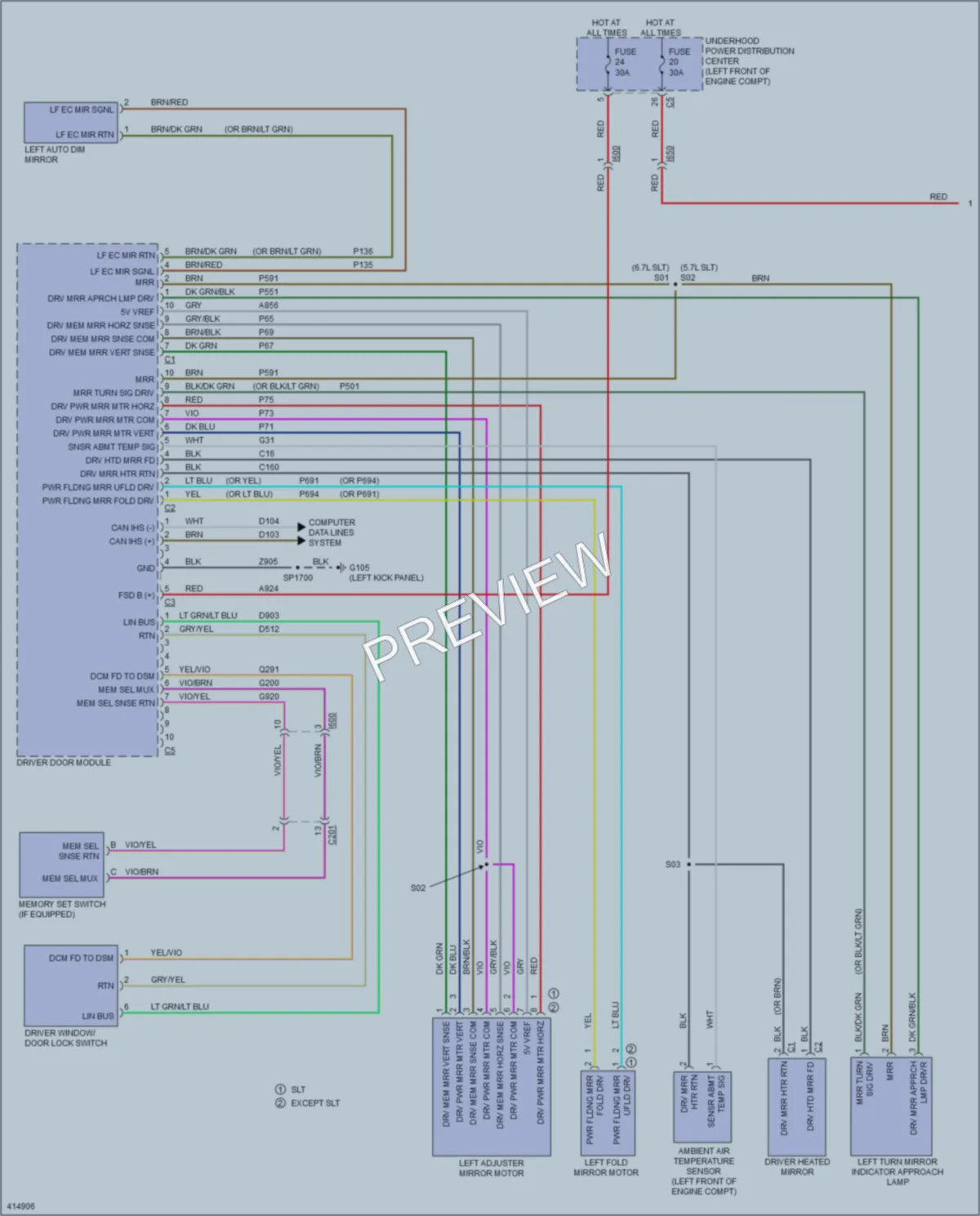 2013 Ram 2500Pickup Memory Systems wiring diagram preview