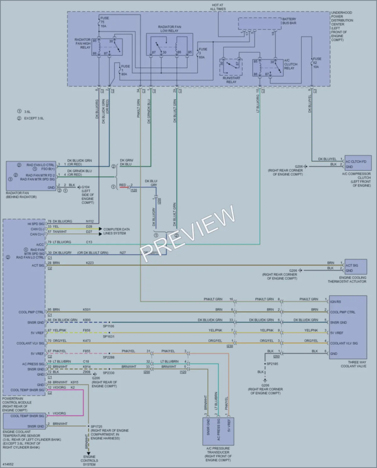 2013 Ram 3500Pickup Cooling Fan wiring diagram preview