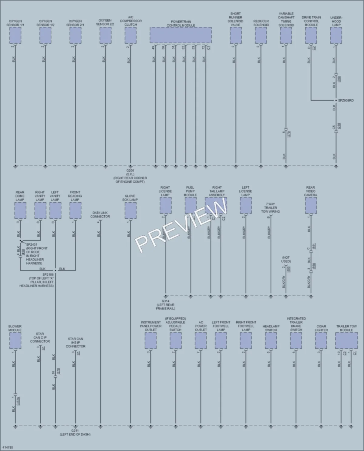 2013 Ram 3500Pickup Ground Distribution wiring diagram preview