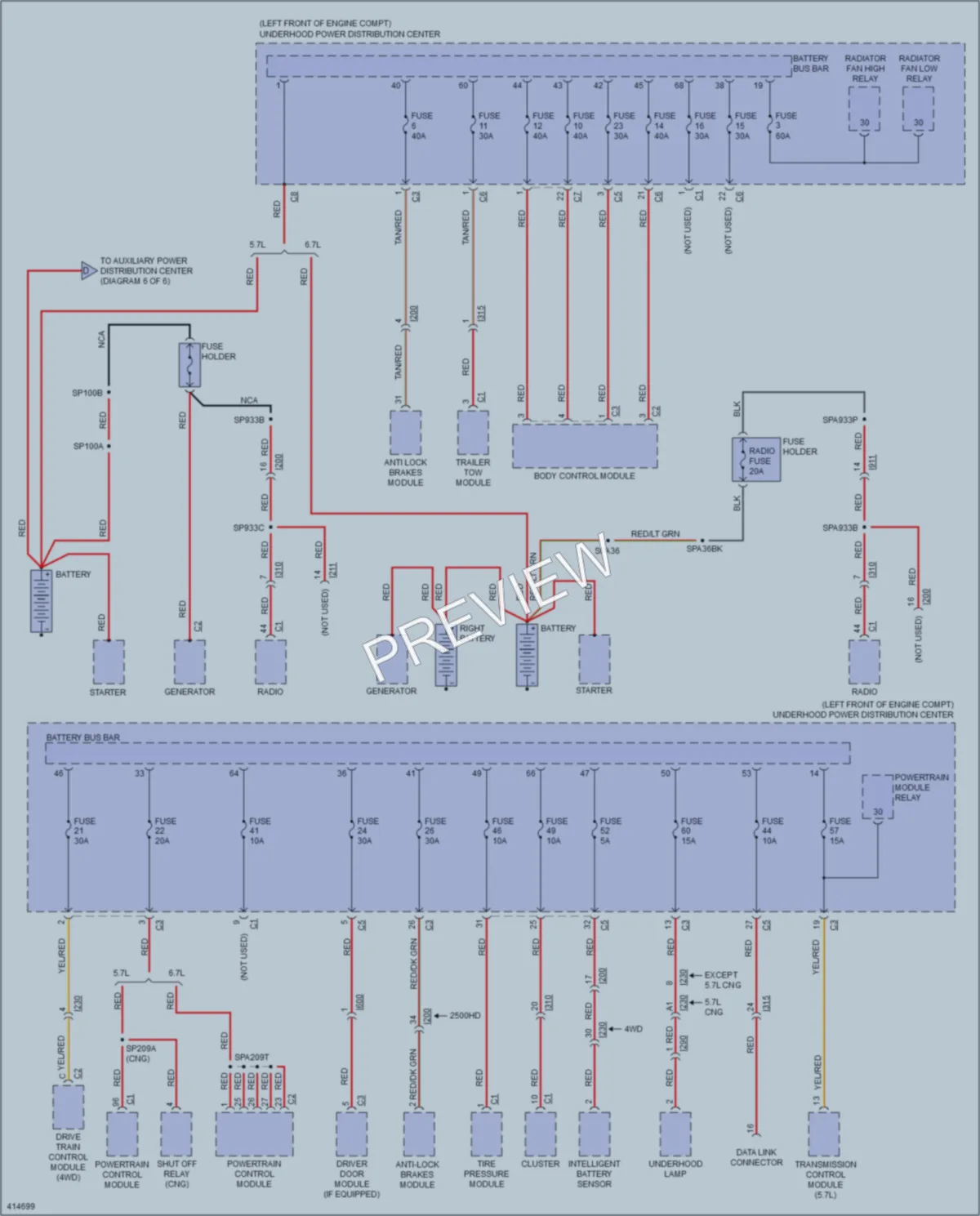 2013 Ram 3500Pickup Power Distribution wiring diagram preview