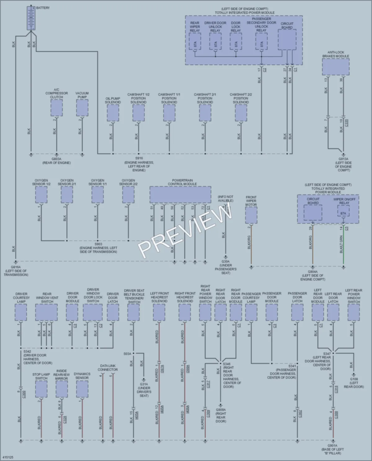 2013 Ram CV Ground Distribution wiring diagram preview
